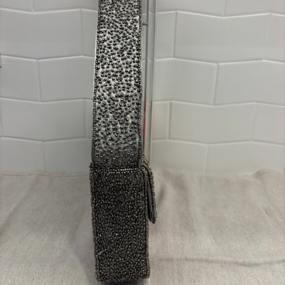 Viral London Beaded Shoulder Bag - Silver & Multicolor - Made in India - Picture 5 of 11